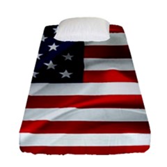 American Usa Flag Fitted Sheet (single Size) by FunnyCow