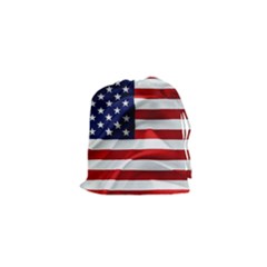 American Usa Flag Drawstring Pouches (xs)  by FunnyCow