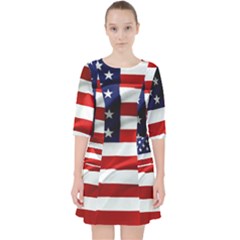 American Usa Flag Pocket Dress by FunnyCow