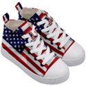 American Usa Flag Kid s Mid-Top Canvas Sneakers View3