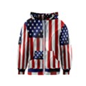 American Usa Flag Vertical Kids  Zipper Hoodie View1