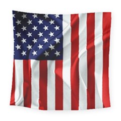 American Usa Flag Vertical Square Tapestry (large) by FunnyCow