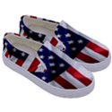 American Usa Flag Vertical Kids  Canvas Slip Ons View3