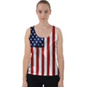 American Usa Flag Vertical Velvet Tank Top View1