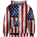 American Usa Flag Vertical Kids Zipper Hoodie Without Drawstring View1