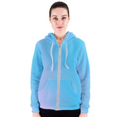 Background Graphics Lines Wave Women s Zipper Hoodie by Nexatart