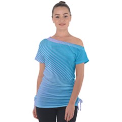 Background Graphics Lines Wave Tie-up Tee