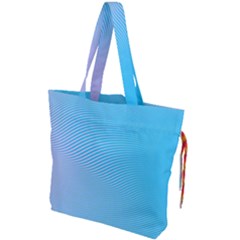 Background Graphics Lines Wave Drawstring Tote Bag