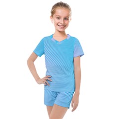 Background Graphics Lines Wave Kids  Mesh Tee And Shorts Set