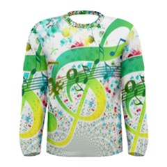 Points Circle Music Pattern Men s Long Sleeve Tee by Nexatart