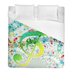 Points Circle Music Pattern Duvet Cover (full/ Double Size) by Nexatart