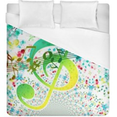 Points Circle Music Pattern Duvet Cover (king Size) by Nexatart