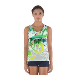 Points Circle Music Pattern Sport Tank Top  by Nexatart