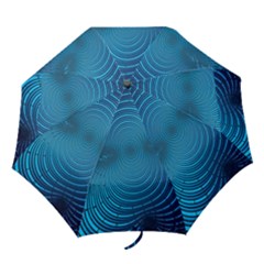 Blue Background Brush Particles Wave Folding Umbrellas by Nexatart