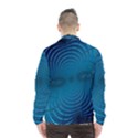 Blue Background Brush Particles Wave Windbreaker (Men) View2