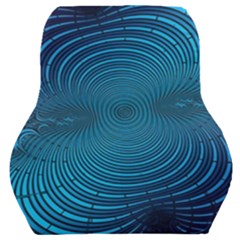 Blue Background Brush Particles Wave Car Seat Back Cushion 