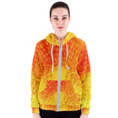 Abstract Explosion Blow Up Circle Women s Zipper Hoodie by Nexatart