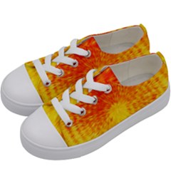 Abstract Explosion Blow Up Circle Kids  Low Top Canvas Sneakers by Nexatart