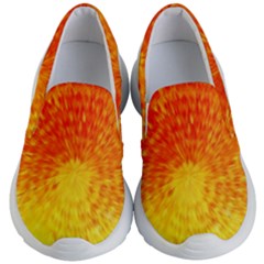 Abstract Explosion Blow Up Circle Kid s Lightweight Slip Ons by Nexatart