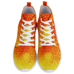 Abstract Explosion Blow Up Circle Men s Lightweight High Top Sneakers