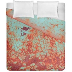 Orange Blue Rust Colorful Texture Duvet Cover Double Side (california King Size) by Nexatart