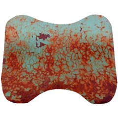 Orange Blue Rust Colorful Texture Head Support Cushion