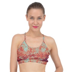 Orange Blue Rust Colorful Texture Basic Training Sports Bra