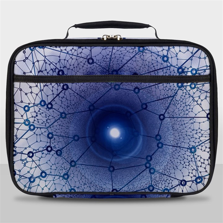 Network Social Abstract Full Print Lunch Bag