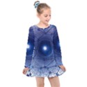 Network Social Abstract Kids  Long Sleeve Dress View1