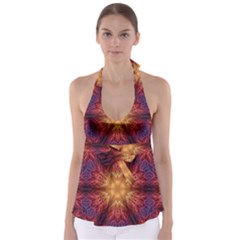 Fractal Abstract Artistic Babydoll Tankini Top by Nexatart