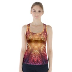 Fractal Abstract Artistic Racer Back Sports Top by Nexatart