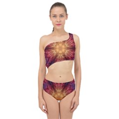 Fractal Abstract Artistic Spliced Up Two Piece Swimsuit