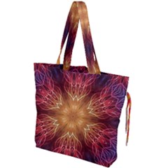 Fractal Abstract Artistic Drawstring Tote Bag