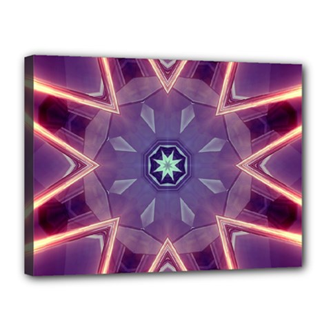 Abstract Glow Kaleidoscopic Light Canvas 16  X 12  by Nexatart