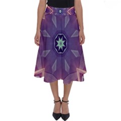 Abstract Glow Kaleidoscopic Light Perfect Length Midi Skirt by Nexatart