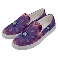 Abstract Glow Kaleidoscopic Light Men s Canvas Slip Ons by Nexatart