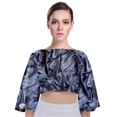 Pattern Abstract Desktop Fabric Tie Back Butterfly Sleeve Chiffon Top by Nexatart