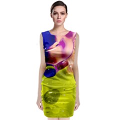 Abstract Bubbles Oil Classic Sleeveless Midi Dress by Nexatart