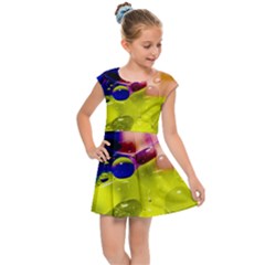 Abstract Bubbles Oil Kids Cap Sleeve Dress