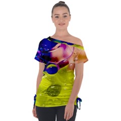 Abstract Bubbles Oil Tie-up Tee