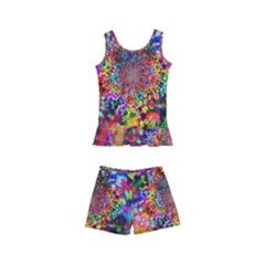 Background Color Pattern Structure Kid s Boyleg Swimsuit