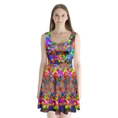 Background Color Pattern Structure Split Back Mini Dress  by Nexatart