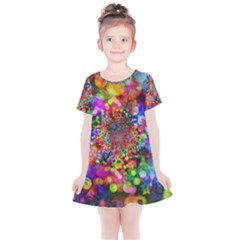 Background Color Pattern Structure Kids  Simple Cotton Dress