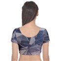 Abstract Background Abstract Minimal Velvet Short Sleeve Crop Top  View2