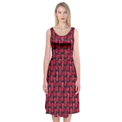 Fabric Pattern Desktop Textile Midi Sleeveless Dress by Nexatart