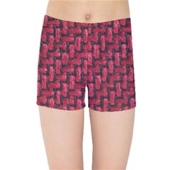 Fabric Pattern Desktop Textile Kids Sports Shorts by Nexatart