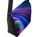 Background Abstract Curves Flap Messenger Bag (L)  View2