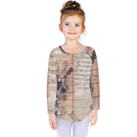 Art Collage Design Colorful Color Kids  Long Sleeve Tee by Nexatart