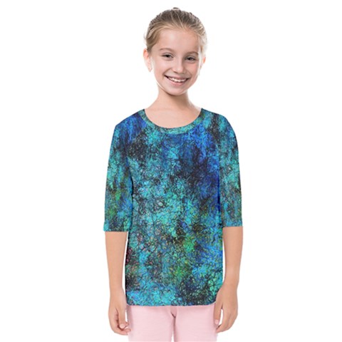 Color Abstract Background Textures Kids  Quarter Sleeve Raglan Tee by Nexatart