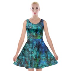 Color Abstract Background Textures Velvet Skater Dress